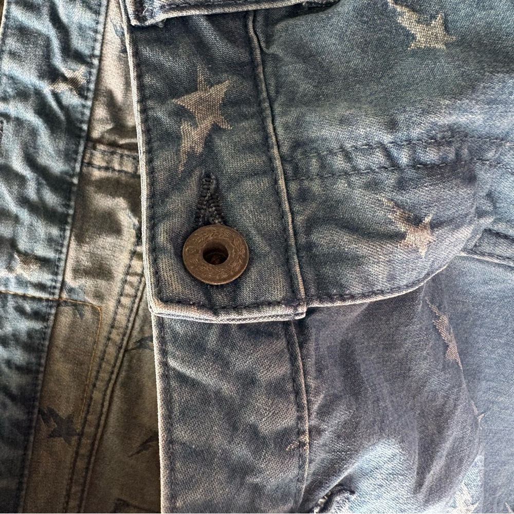 BAPE Women sz S BAPESTA Print Low Rise Denim Shorts A Bathing Ape Japan - Picture 5 of 11